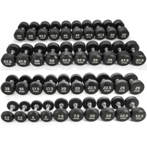 2.5 - 50kg Premium Rubber Dumbbell Set