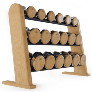 5kg - 25kg Oak Dumbbell Set with Rack