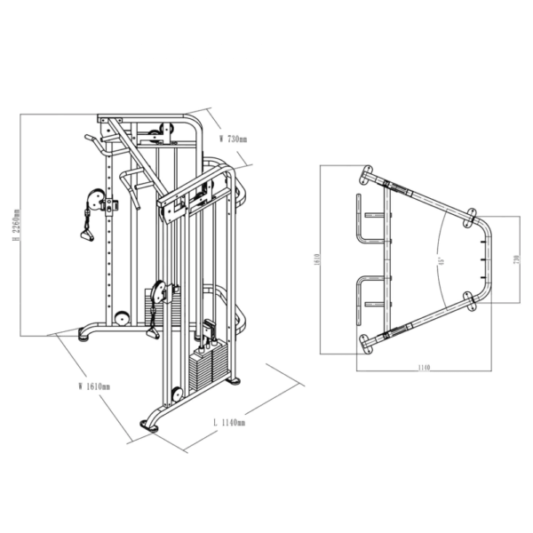 Primal Strength Alpha Compact Gym Machine